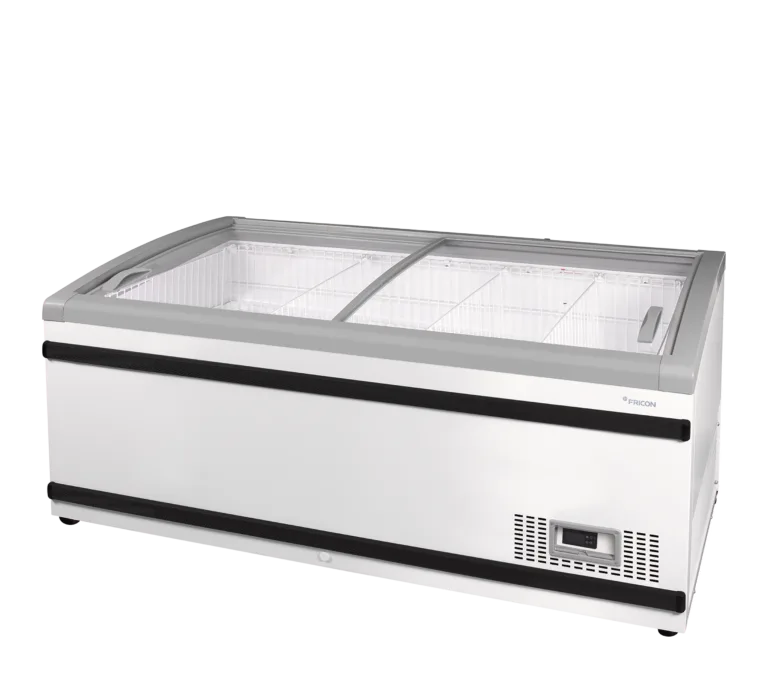 Diepvrieseiland met glazen schuifdeksels NEWLINZ170