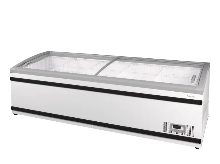 Diepvrieseiland met glazen schuifdeksels NEWLINZ250