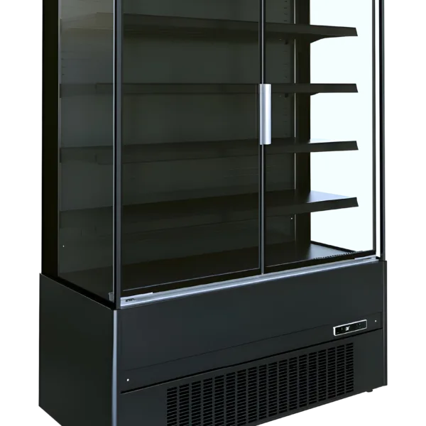 Wandkoeler zwart met glasdeuren MCB200H (ECRON BK)
