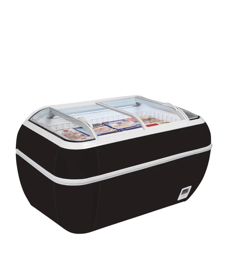 Zwarte supermarktkoeler/-vriezer TWIN HEAD B-CF