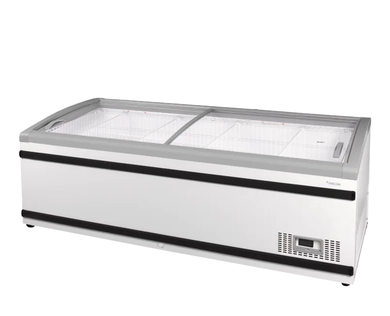 Diepvrieseiland met glazen schuifdeksels NEWLINZ220