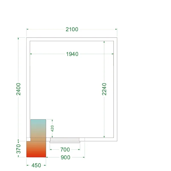 Koelruimte (Compleet met monoblock) CRPF2124