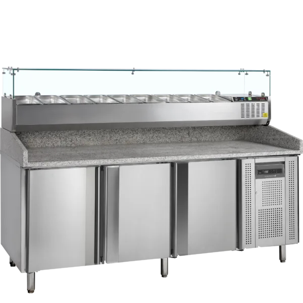 Pizzatafel incl. unit voor toppings PT1300 + GVC38-200