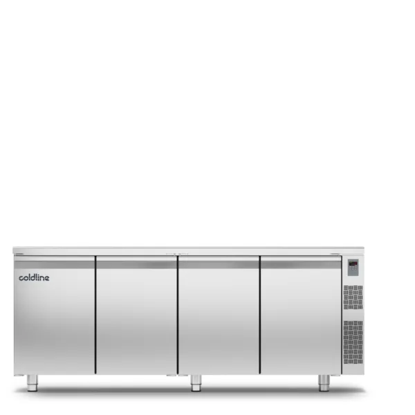 Geventileerde koelwerkbank 4 deurs GN1/1  - zonder koelgroep MASTER 4P/SG