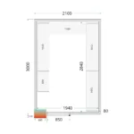 Koelcelpanelen 80 mm CR 210x300x220 WD