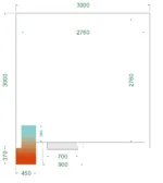 Vriesruimte (Compleet met monoblock) CRNF3030