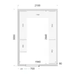 Koelcelpanelen 80 mm CR 210x300x220