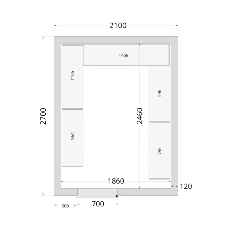 Vriescelpanelen 120 mm CR 210x270x220