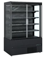 Wandkoeler zwart met glasdeuren MCB130H (ECRON BK)