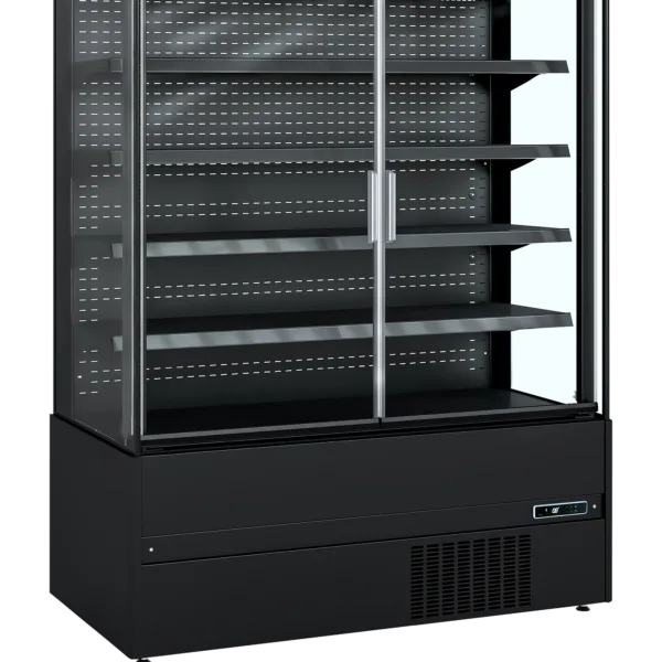 Wandkoeler zwart met glasdeuren MCB150H (ECRON BK)