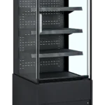 Wandkoeler zwart met glasdeuren MCB65H (ECRON BK)