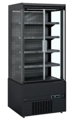 Wandkoeler zwart met glasdeuren MCB90H (ECRON BK)